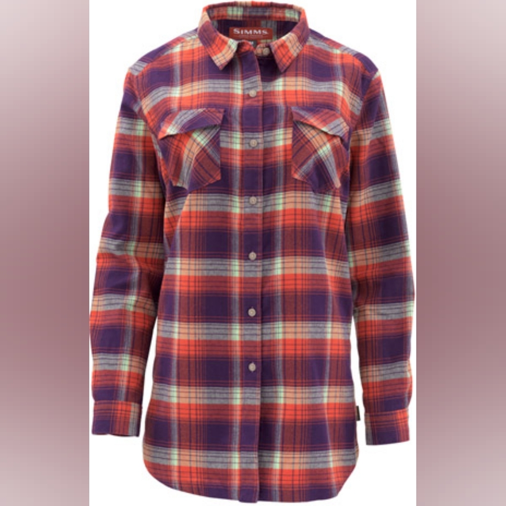 Simms Women's Sunrise button up Tunic plaid size Large